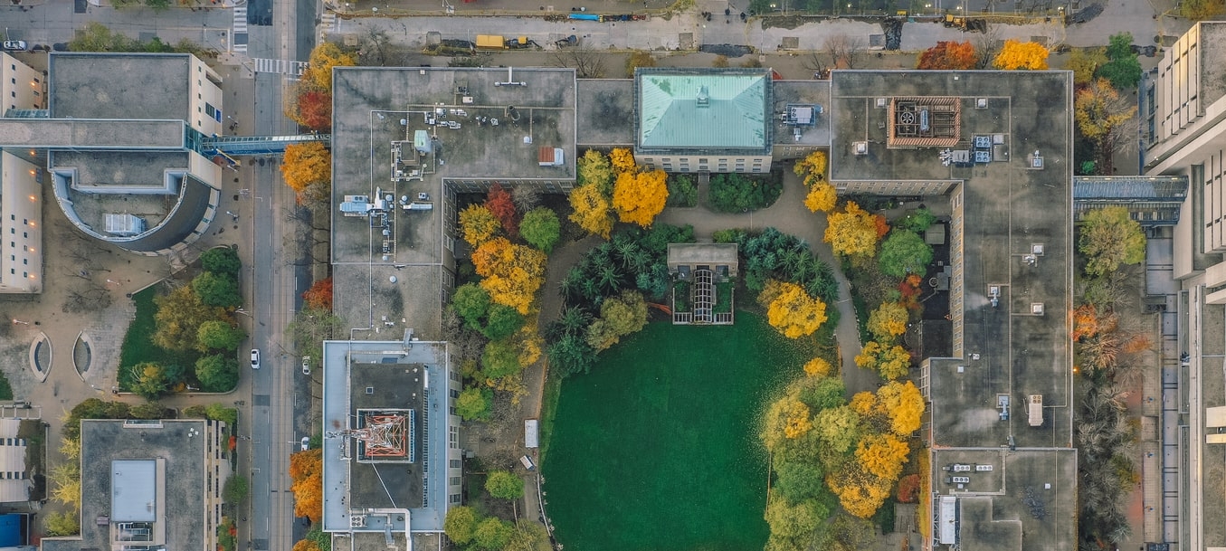 Campus aerial shot of Medical Centre