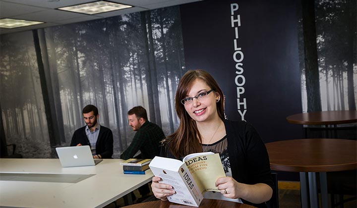 Philosophy students in the department of philosophy meeting room