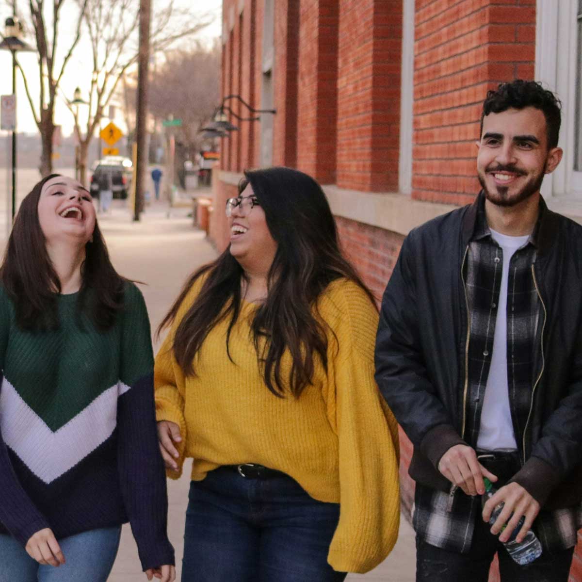 Group of students smiling