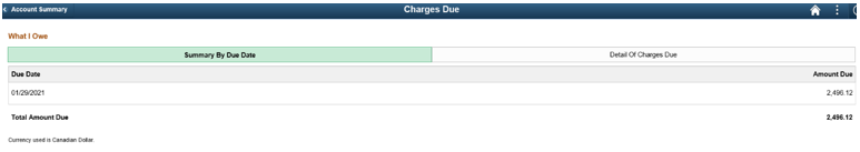 The Summary By Due Date page.