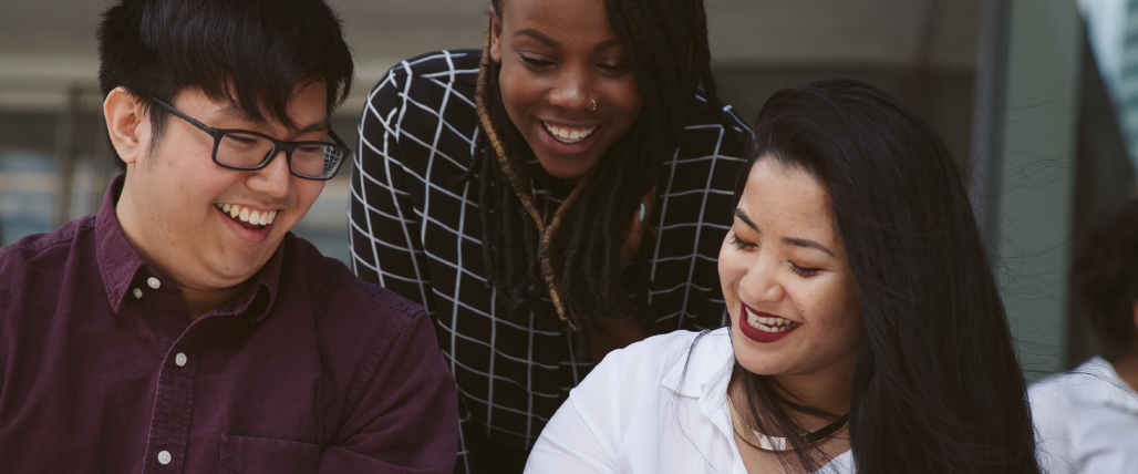 Group of students smiling